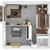 Floor plan: 1 BR