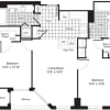 Floor plan: 2 Bedrooms H