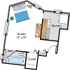 Floor plan: Studio 01 Tier