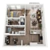 Floor plan: 1BRwDen3