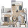 Floor plan: 1 Bed 1 Bath B