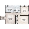Floor plan: Belaire 2 Bedroom