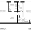 Floor plan: 1 Bedroom 1 Bath Large