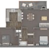 Floor plan: 2 Bed + 1 Bath
