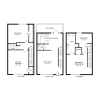 Floor plan: 3 Bedroom Townhome