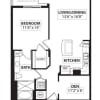 Floor plan: A8 1 Bed 1 Bath
