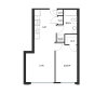 Floor plan: 1x1 - A21 - Iron Flats