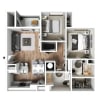 Floor plan: 2 x 2