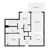 Floor plan: Urban Two Bedroom D03A