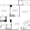 Floor plan: Rosecliff II- 2 Bedroom 1 Bath Lrg