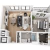 Floor plan: 1BR-D.1