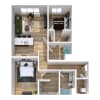 Floor plan: Two Bedroom C5