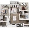 Floor plan: B1-A