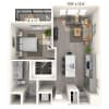 Floor plan: A2.1 1x1 723 SF