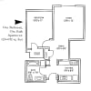 Floor plan: One-Bedroom