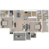 Floor plan: Garrison w/ Balcony - B2A