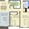 Floor plan: 2 Bedroom Deluxe