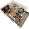 Floor plan: 1 BR Designer Overlook