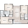 Floor plan: Three Bedroom 1200