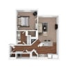 Floor plan: 1 Bedroom