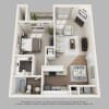 Floor plan: 1 Bed 1 Bath -Derby Buck Reno
