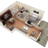 Floor plan: 1 BR Designer Courtyard
