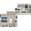 Floor plan: A6-1BR-1BA-859-865sf