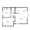 Floor plan: Two Bed One Bath
