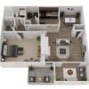 Floor plan: 1ARL - 1 Bedroom - Luxe