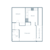 Floor plan: 1 Bedroom 1 Bathroom