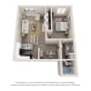 Floor plan: 1 Bedroom Den-Large