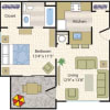Floor plan: 1X1 Classic