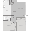 Floor plan: 2 Bed 1 Bath A