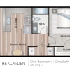 Floor plan: 1X1 C