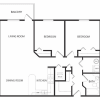 Floor plan: 2 Bedroom 1 Bath