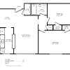 Floor plan: 86 Grant 2 Bedroom x 1 Bath