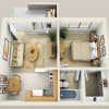 Floor plan: 1x1