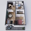 Floor plan: 1 Bedroom A1