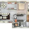 Floor plan: Diamond 1 Bed 1 Bath