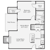 Floor plan: 1x1BR1