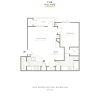 Floor plan: One Bedroom 805