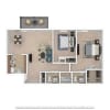 Floor plan: 2 Bed Parkgate - with W/D