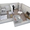 Floor plan: 1 BR 1 Bath Retreat Overlook