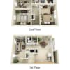 Floor plan: Three Bedroom One and a Half Bathroom