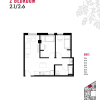 Floor plan: Two Bedroom One Bath