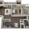 Floor plan: Two Bedroom and One Bath