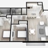 Floor plan: Two Bed ~ Two Bath