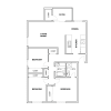 Floor plan: 3x2 1196 sqft -  Avanti Renovation