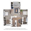 Floor plan: Two Bedroom - Ellington