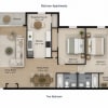 Floor plan: 2 Bedroom 2 Bath